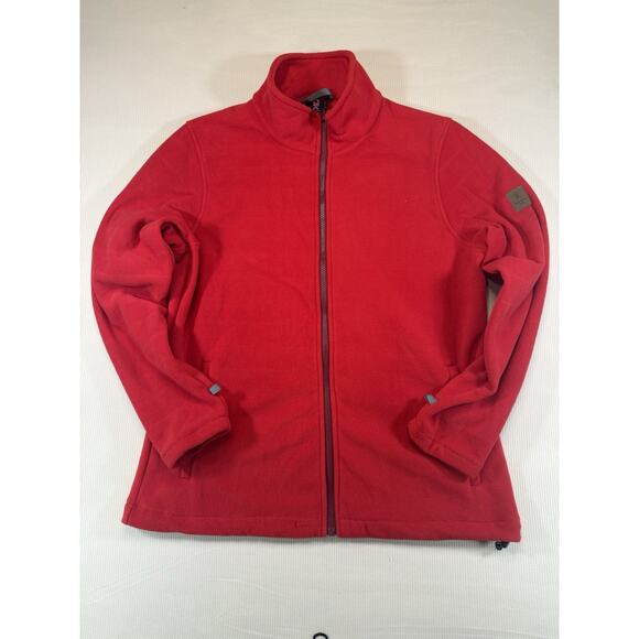 Little Donkey Andy Women’s Fleece Jacket L Red Full Zip Warm Outdoor Hiking - Picture 2 of 9